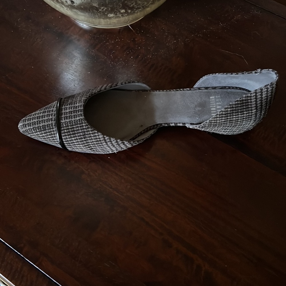 8.5 Stuart Weizmann Plaid Pointed Toe Flats - image 2